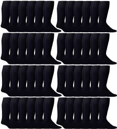 120 Wholesale Yacht & Smith Men's Navy Cotton Terry Athletic Tube Socks, Size 10-13