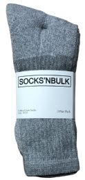 240 Pairs Yacht & Smith Men's Cotton Crew Socks Gray Size 10-13 - Men's Socks for Homeless and Charity