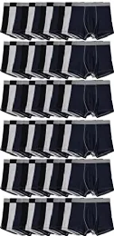 72 Pieces Yacht & Smith Mens 100% Cotton Boxer Brief Assorted Neutral Colors Size Large - Mens Underwear
