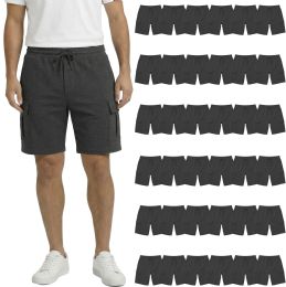 36 Pieces of Yacht & Smith Mens 5 Pocket Cargo Shorts, Charcoal Gray Size 2xlarge