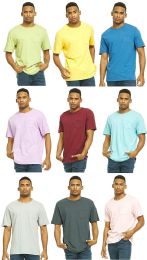 9 Wholesale Yacht & Smith Mens Assorted Color Slub T Shirt With Pocket - Size 3xl