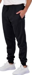 Yacht & Smith Mens Fleece Jogger Pants Black Size 2xl