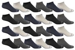 480 Pairs Yacht & Smith Mens Cotton Low Cut No Show Loafer Socks Size 10-13 Solid Assorted - Men's Socks for Homeless and Charity