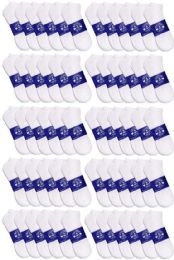 60 Pieces Yacht & Smith Mens Cotton White No Show Ankle Socks, Sock Size 10-13 - Mens Ankle Sock
