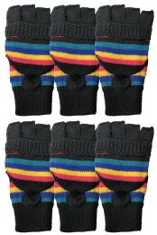 6 of Yacht & Smith Unisex Winter Fingerless Glove With Mitten Pullover