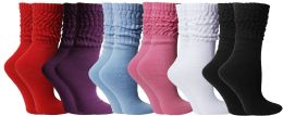 12 Pairs Yacht & Smith Slouch Socks For Women, Assorted Bold Basics Sock Size 9-11 - Womens Crew Sock