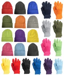 Yacht & Smith Unisex Assorted Colored Winter Hat & Glove Set