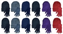 Tarpop 48 Pcs Winter Beanie Gloves Bulk Winter Hat Gloves for