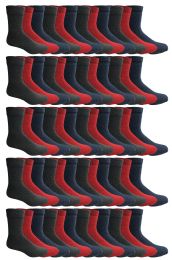 144 Pairs Yacht & Smith Women's Cotton Assorted Thermal Crew Socks Size 9-11 - Womens Thermal Socks