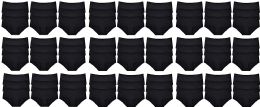 Yacht & Smith Womens Black Underwear, Panties In Bulk, 95% Cotton - Size M