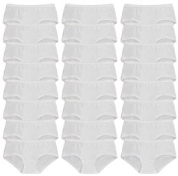 48 Pieces Yacht & Smith Womens White Underwear, Panties In Bulk, 95% Cotton - Size XL - Womens Panties & Underwear