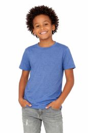 Youth Cotton Short Sleeve T Shirt Baby Blue Youth Size Medium