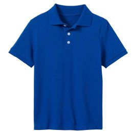 24 Bulk Youth Polo Shirt Royal Blue In Size L