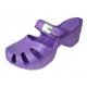 Wholesale Footwear Women's Wedge Clog Sandals Purple