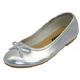 Wholesale Footwear Toddler's Ballerina Flat Shoe Silver Color Only