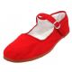 36 Pairs Girl's Classic Cotton Mary Jane Shoes In Red - Girls Shoes