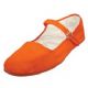 36 Pairs Girl's Classic Cotton Mary Jane Shoes - Orange Color Only - Girls Shoes