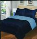 3 Pieces Luxury Reversible Comforter Blanket King Size 101 X 86 Navy Light Blue - Comforters & Bed Sets