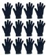12 Units of Yacht & Smith Unisex Black Magic Gloves - Knitted Stretch Gloves