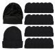 Yacht & Smith Adults Sherpa Lined Winter Beanies In Black