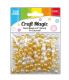 600 Pieces 8mm 35g Plastic Pearls Gold White - Craft Beads