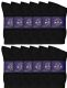 12 Pairs Yacht & Smith Mens Lightweight Cotton Crew Socks In Bulk, Black Size 10-13 - Men's Socks for Homeless and Charity