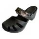Wholesale Footwear Women's Wedge Clog Sandals Black