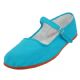 36 Pairs Girl's Classic Cotton Mary Jane Shoes In Turquoise - Girls Shoes
