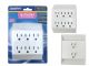 24 Pieces OUTLET ADAPTER 6 PLUGS WHITE Color - Electrical