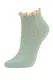 120 Pairs Sofra Girl's Texture No Show Lace Socks 7-9 - Girls Crew Socks