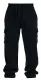 24 Pieces Men's Soft Solid Straight Let Cargo Sweatpants Black (S-Xl) 24pcs - Mens Sweatpants