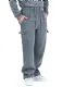 24 Pieces Men's Soft Solid Straight Let Cargo Sweatpants Dark Grey (S-Xl) 24pcs - Mens Sweatpants