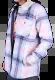 12 Pieces Ladies Plaid Long Sleeve Button Down Shirt Salmon 12/cs (2X-4x) - Womens Fashion Tops