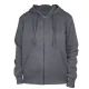 12 Pieces Ladies Full Zip Fleece Lined Hoody Sweatshirt Stone Grey 12/cs (S-2xl) - Women's Hoodies And Sweatshirts
