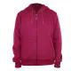 12 Pieces Ladies Full Zip Fleece Lined Hoody Sweatshirt Ruby 12/cs (S-2xl) - Women's Hoodies And Sweatshirts