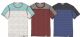 72 Pieces of Mens Crew Neck Short Sleeve Contrast Color Tee Shirt.