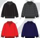 24 Pieces of Junior Boys Quarter Zip Long Sleeve Solid Color Sweaters