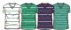 72 Pieces of Mens V-Neck Striped Short Sleeve T-Shirts