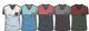 72 Pieces of Mens Short Sleeve V-Neck Contrast Color Pocket Tee Shirt