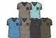 72 Pieces of Mens Short Sleeve V-Neck Contrast Color Tee Shirt With Pocket