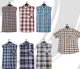 42 Pieces of Mens Basic Short Sleeve Plaid Shirt Hanger Pack Assorted Sizes M-2xl