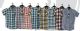 48 Pieces of Mens Basic Short Sleeve Plaid Shirt Hanger Pack Assorted Sizes M-2xl