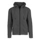24 Pieces Charcoal Zip Up Fleece Lined Hoodies In Size S - Mens Sweat Shirt