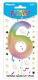240 Pieces Birthday Rainbow candle #6 - Birthday Candles