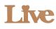 72 Pieces Wood standing word Live 11.5x30x1.25cm - Wall Decor