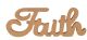 72 Pieces Wood standing word Faith 11.5x30x1.25cm - Wall Decor