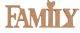 72 Pieces Wood standing word Family 11.5x30x1.25cm - Wall Decor
