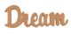 72 Pieces Wood standing word Dream 11.5x30x1.25cm - Wall Decor