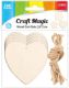 600 Pieces 6-Piece 7cm Wooden Heart - Craft Kits