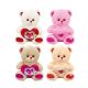 48 Pieces 12" Bear with Heart Assorted Colors - Plush Toys